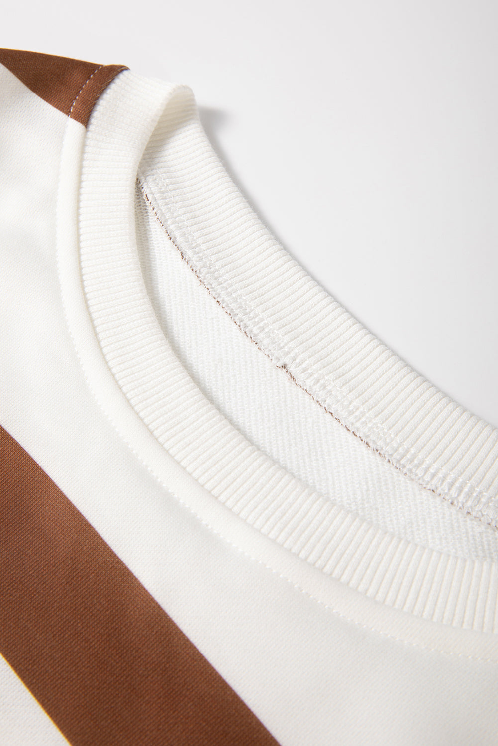 Striped Drop Shoulder Pullover and Joggers Set